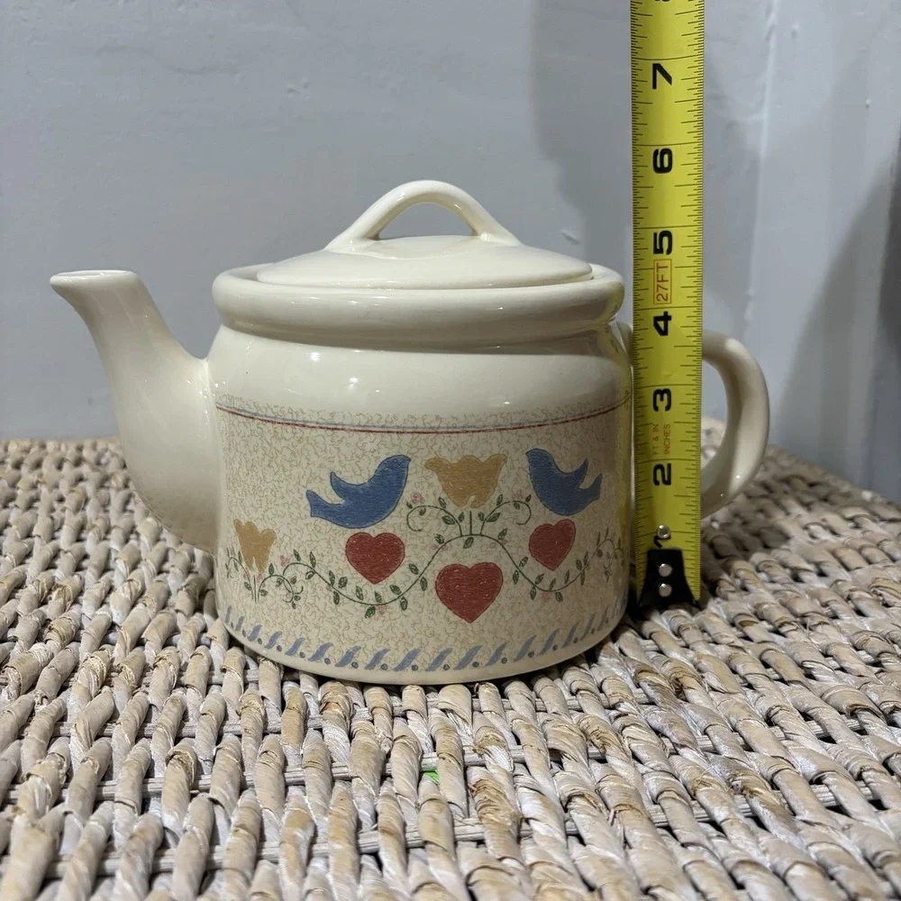 Vintage Country Cottage by Ranmaru Teapot Cottage Core Grandma Core Hearts Birds